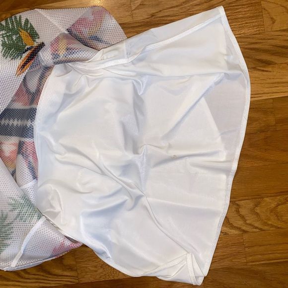 Silvian Heach Mesh Tropical Lined Beach Mini Skirt, Size Medium - Picture 10 of 13